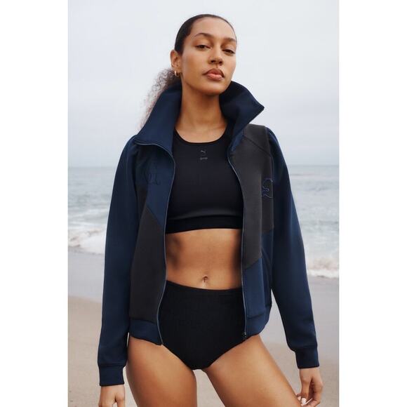 PUMA X goop Training Track Jacket in Dark Saphire / PUMA Black - Picture 1 of 11